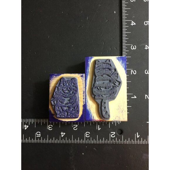 Cat Rubber Stamps By Art Impressions - Front & Back Duo - Picture 2 of 3